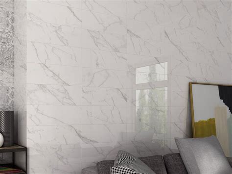 Ctm Kenya Carrara Blanco Ceramic Wall Tile 200 X 600mm