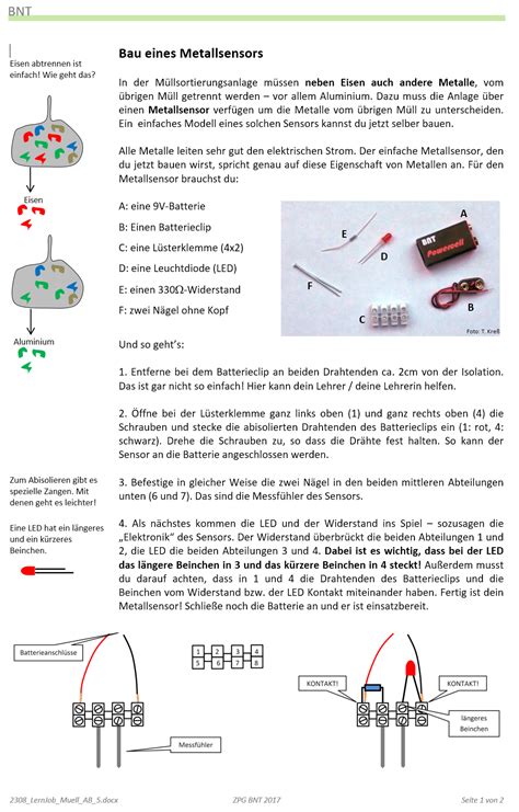 Biologie, naturphänomene und technik (bnt). Arbeitsblatt 5