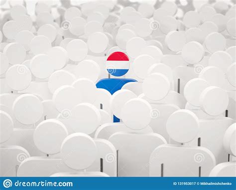 man with flag of netherlands in a crowd stock illustration illustration of speech symbol