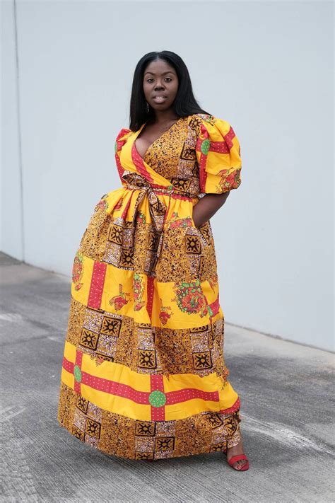 Women African Ankara Full Length Maxi Dress With Vibrant Print Etsy