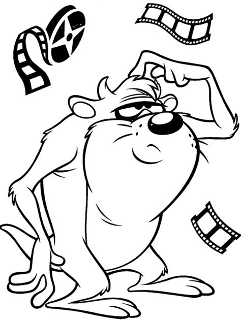 Dibujos de Taz, el demonio de Tasmania para pintar | Colorear imágenes