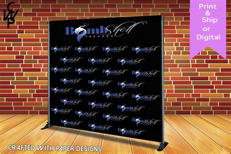 Step And Repeat Backdrop Banner Business Logo Business Advertising