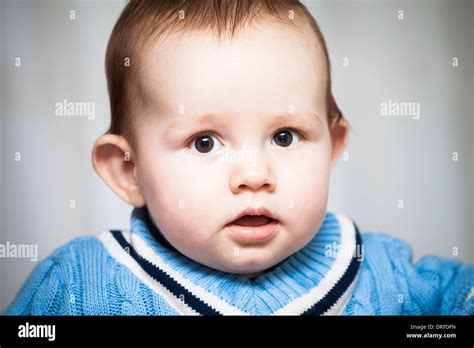 Closeup Of Cute Baby Boy Face Stock Photo Alamy