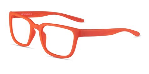 Fast Rectangle Matte Orange Glasses For Men Eyebuydirect Canada