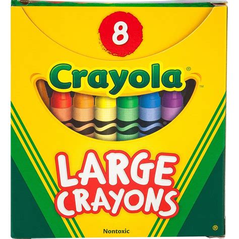 Crayola Large Crayons Assorted 8 Box Best Office Group