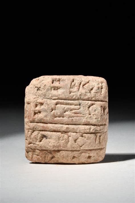 Sold At Auction Old Babylonian Cuneiform Tablet