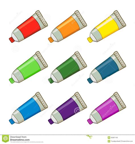 Colorful Paint Tubes Royalty Free Stock Images Image 35587149