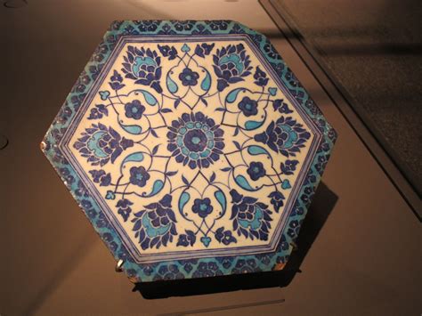 Some Beautiful Islamic Geometric Patterning Painted Onto A Tile