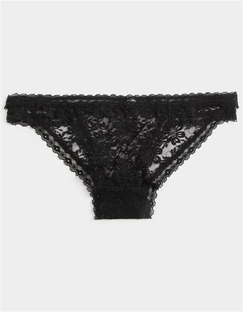 full tilt double strap lace bikini panties black tillys