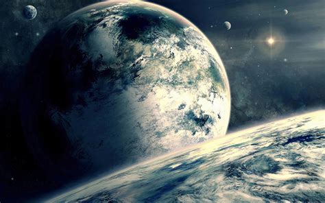 Exoplanet Gray Planet Expanse Space Hd Wallpaper Preview