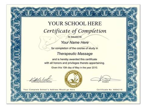Fake Massage Therapy Style 2 Fake Massage Therapy Certificate Style 2 Mass2 Fake Diplomas