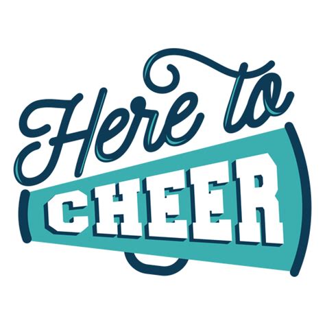 Cheer Here Lettering Transparent Png And Svg Vector File