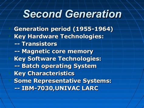 Key Characteristics Of Computer Generations Energysn