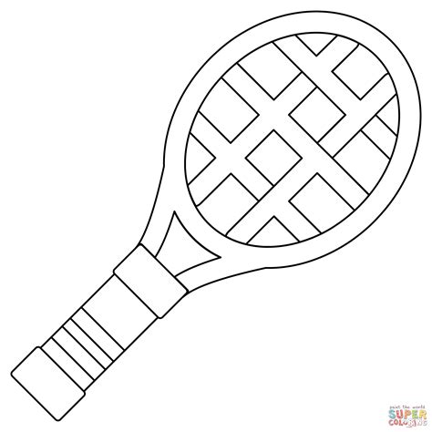 Tennis Racket Coloring Page Free Printable Coloring Pages