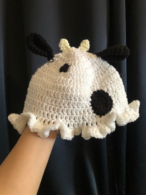 Customizable Crochet cow bucket hat custom crochet hats cow | Etsy