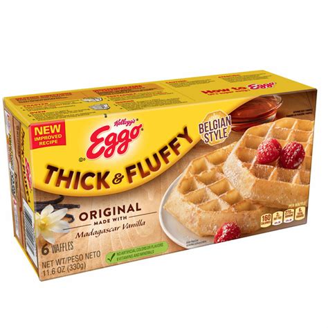 Eggo Thick And Fluffy Frozen Waffles Frozen Breakfast Belgian Style