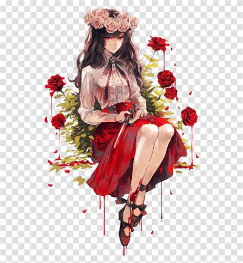 Roses Rose Flowers Blood Bloody Red Aesthetic Person Transparent Png