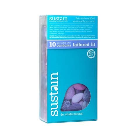 10 Pack Lubricated Tailored Fit Condom By Sustain Thrive Market