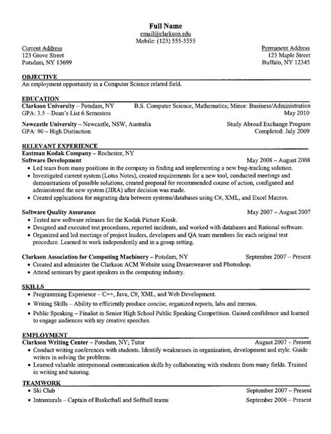 The best career objectives in a resume for a fresher. Free Resume Templates Computer Science | Resume skills ...