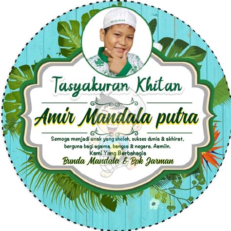 50 LEMBAR STIKER LABEL BULAT TUMPENG MINI NASI BOX ACARA SYUKURAN