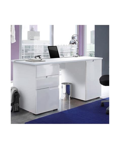 White High Gloss Desks With Drawers Use As A Work Desk In Your Office