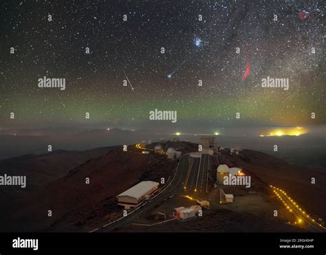 Comet Lovejoy And California Nebula Above La Silla Observatory In Chile