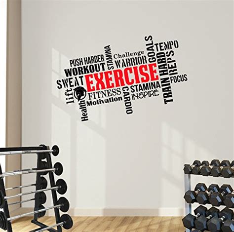 Buy Exercise Word Cloud Motivational Wall Art Decal Perfect For Gyms