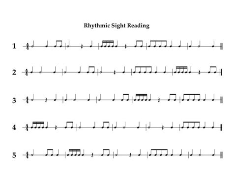 Rhythmic Sight Reading Example Lva Choir