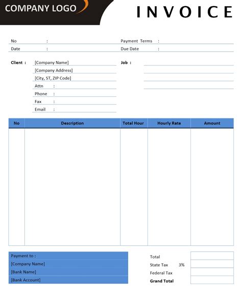 Invoice Templates Microsoft And Open Office Templates