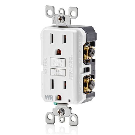 15 Amp, 125 Volt Receptacle/Outlet, 20 Amp Feed-Through, Self-test Sma ...
