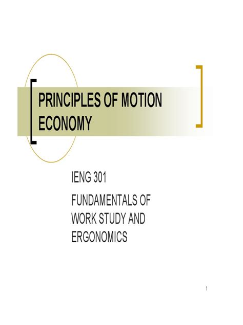 22 Principles Of Motion Economy Pdf