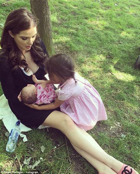 Helen Flanagan Breastfeeds Newborn Daughter Delilah Ruby In The Park