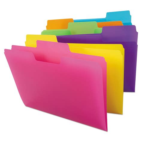 Top Tab Poly Colored File Folders By Smead® Smd10515