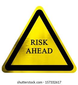 Risk Ahead Sign On White Background Stock Vector (Royalty Free