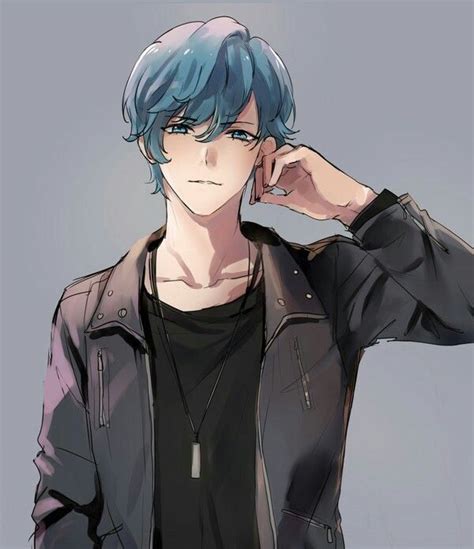 Pin By Justyouraverageweeb On Mysticmessenger Blue Hair Anime Boy