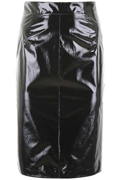 N°21 Silk Vinyl Pencil Skirt In Black Save 50 Lyst