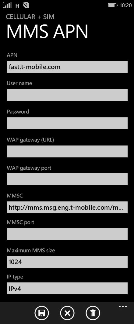 T Mobile Nokia Lumia 635 Internet And Mms Apn Settings For United