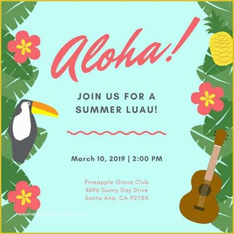 Free Hawaiian Luau Flyer Template Of the Regency 22nd Anniversary Luau Party the Regency