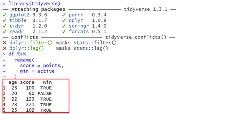 R Rename Column