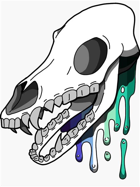 Mlm Subtle Pride Flag Skull Sticker For Sale By Goobyte Redbubble