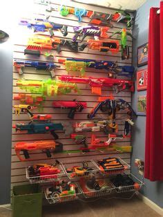 A wide variety of gun rack display options are available to you, such as material, type. Nerf Storage Wall | To Do | Sovrum ungdom, Barnrum, Nerf