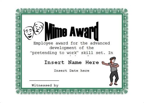 11 Funny Certificate Templates Free Printable Word And Pdf Samples
