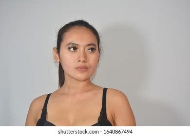 Indonesian Woman Model Charm Natural Light Stock Photo