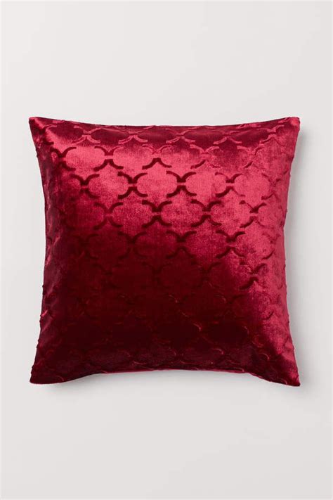 Velvet Cushion Cover Dark Red Home All Handm Us Velvet Cushions