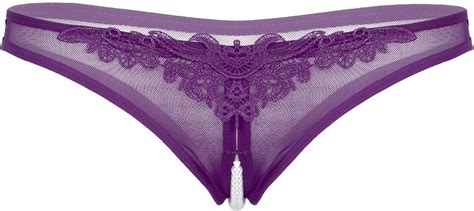 Alvivi Damen Transparent Slips String Mesh Panties Tanga Ouvert Slips