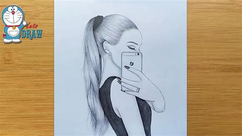 Today i tried to recreate drawings from farjana drawing academy. How to draw a girl taking a selfie -step by step || A girl ...