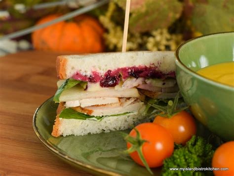 On The Sandwich Board Turkey Pear Brie And Cranberry Sandwich My