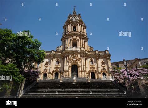Baroque Staircase And Bell Tower Of The Church Of San Giorgio In Modica