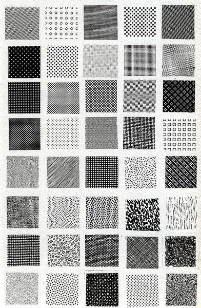 Schraffur siebdruck kunstunterricht kunsthandwerk malen tiere muster bilder texturen muster. Bruno Munari, esempi di textures http://decdesignecasa ...