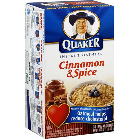 Quaker Instant Oatmeal Cinnamon And Spice Oatmeal Foodtown